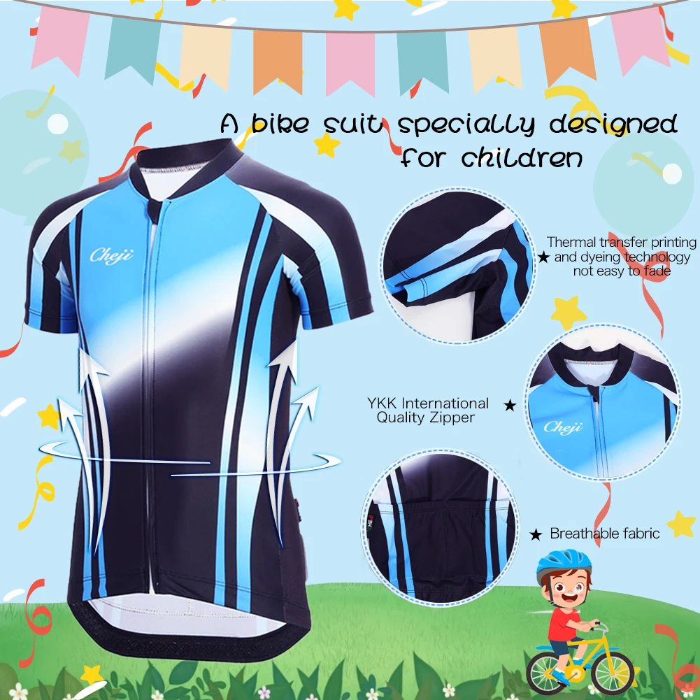 

Kids Cycling Jersey Set Boy Girls Bike Shorts Uniform Clothing Children Shirts Bottom Suits Road Mountain MTB Bicycle Outdoor