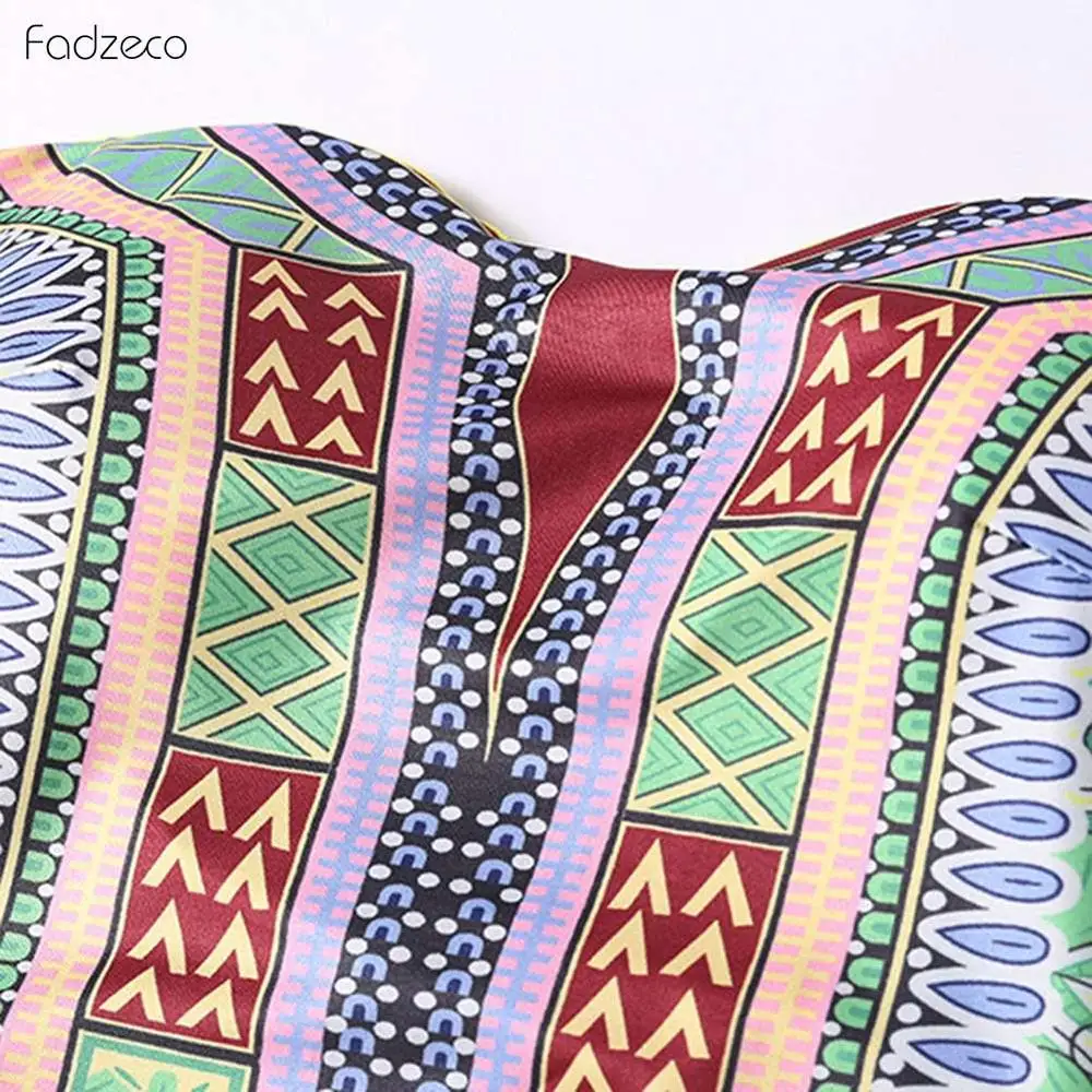 Fadzeco Дашики африканские платья для женщин восковая печать без рукавов
