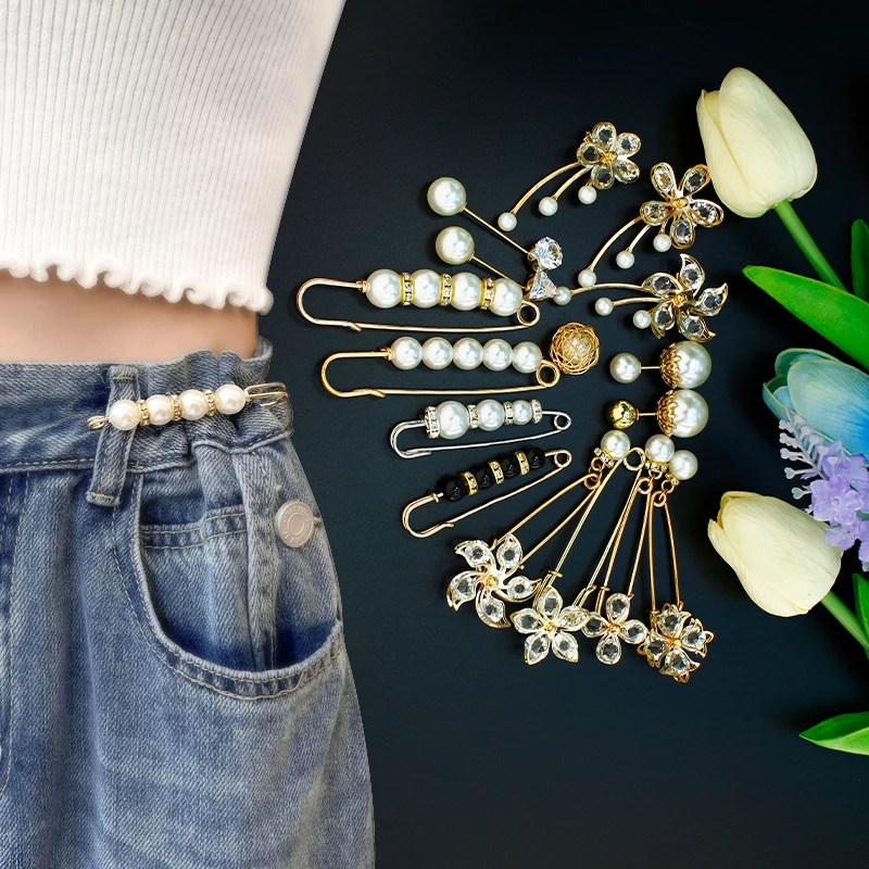 Brooch Set Big Beads Fashion Clothing Brooches For Women Pearl Lapel Pin Sweater Dress Pins Badge Buckle Accessories Gift |