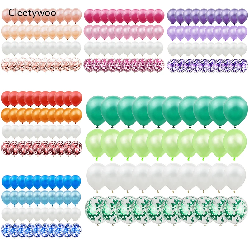 

Воздушные шары из латекса, 40 шт., 12 дюймов, разные конфетти, украшения для дня рождения, розы, свадьбы, конфетти украшения