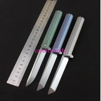 Складной нож EF219 С флиппером титановый Карманный Клинок с лезвием D2