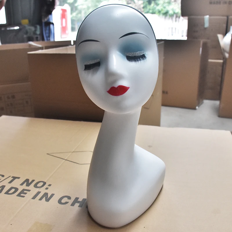 Белая голова манекен куклы для ювелирных изделий ожерелье шоу женский