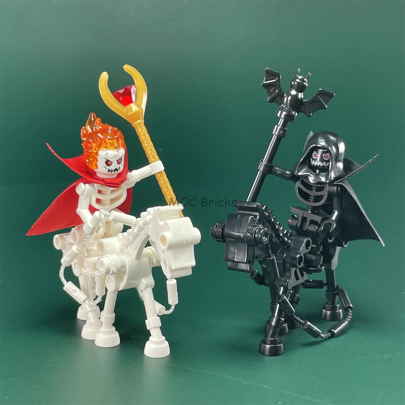 Кубики MOC волшебный король ночной мессенджер со скелетом Совместимая модель