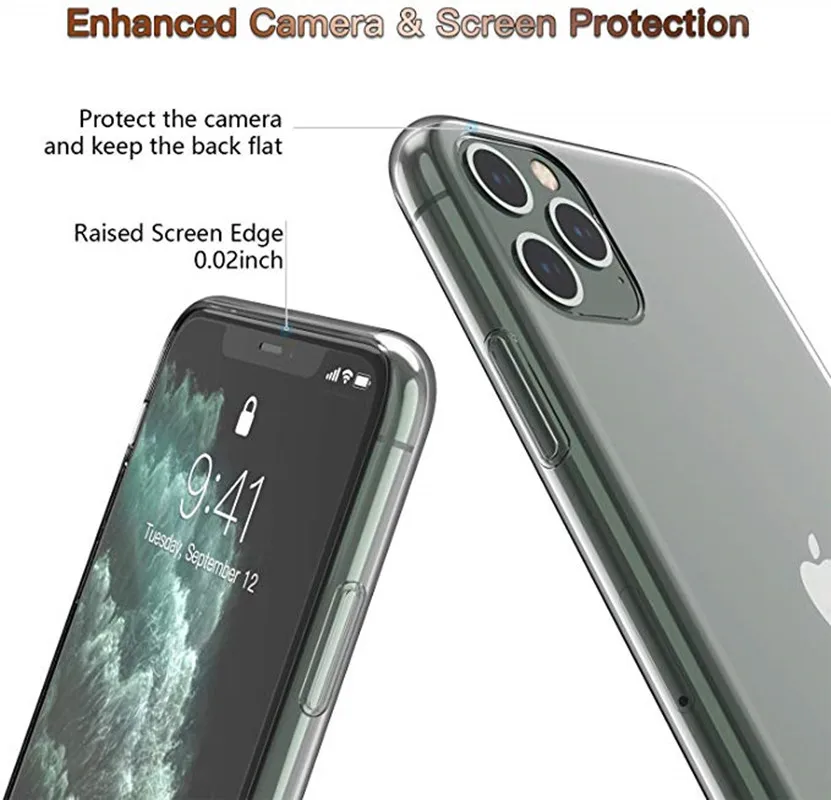 Прозрачный Ультра Тонкий силиконовый чехол для телефона iphone XR 11 Pro XS Max 5s X 7 8 6 6S Plus