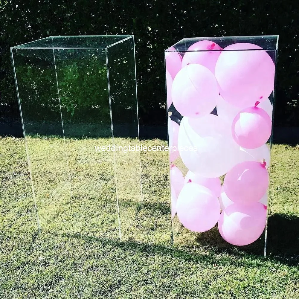 2 шт./компл.) 65 см высокий Свадебный квадратный акриловый плинтус пьедесталы