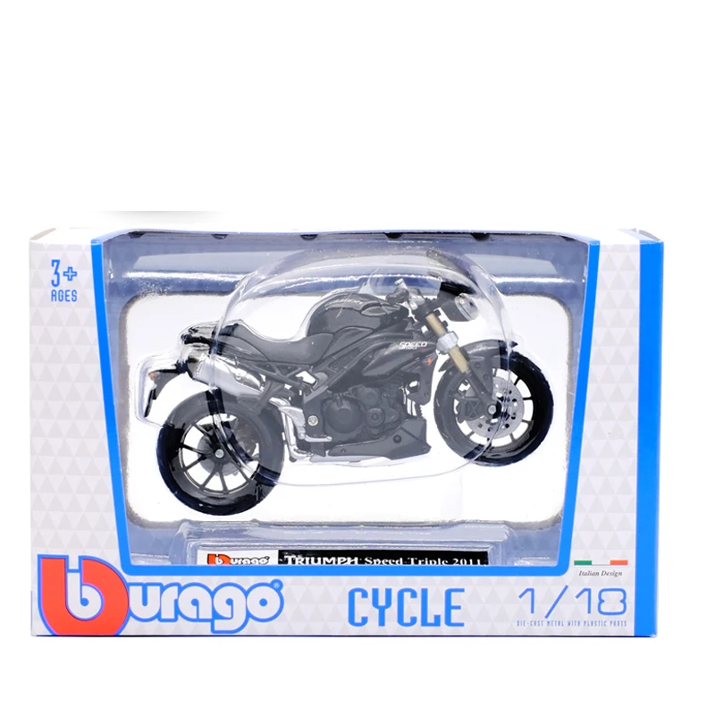 Bburago 1:18 TRIUMPH Speed Triple 2011 Уличный спорт модель мотоцикла велосипед игрушка для детей