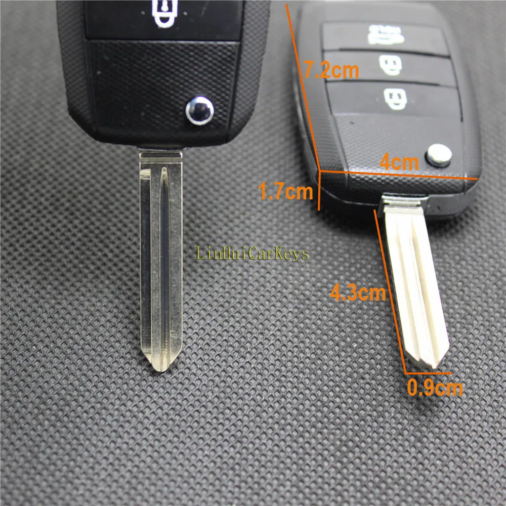 Чехол PINECONE для автомобильного ключа KIA K3 3 кнопки необработанное Латунное лезвие