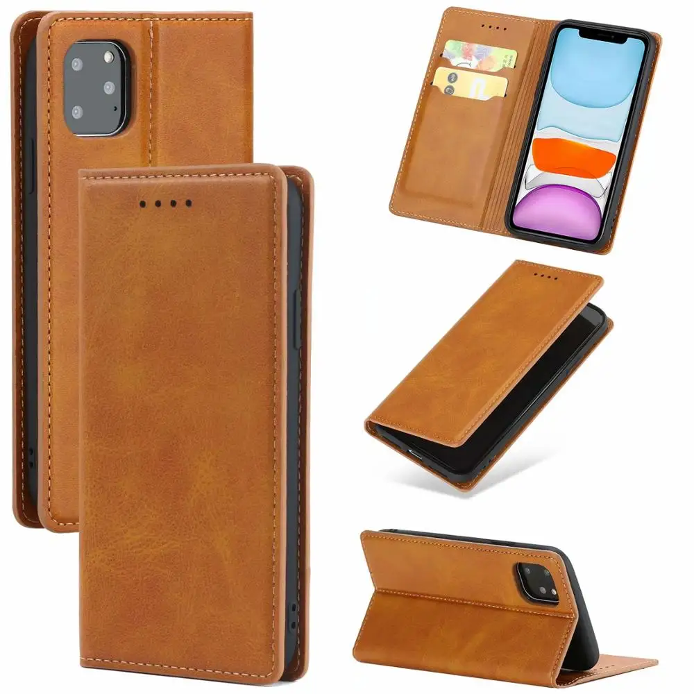 Роскошный кожаный магнитный флип-чехол для iPhone 11 Pro Max XS XR X 6 6S 7 8 Plus чехол-книжка