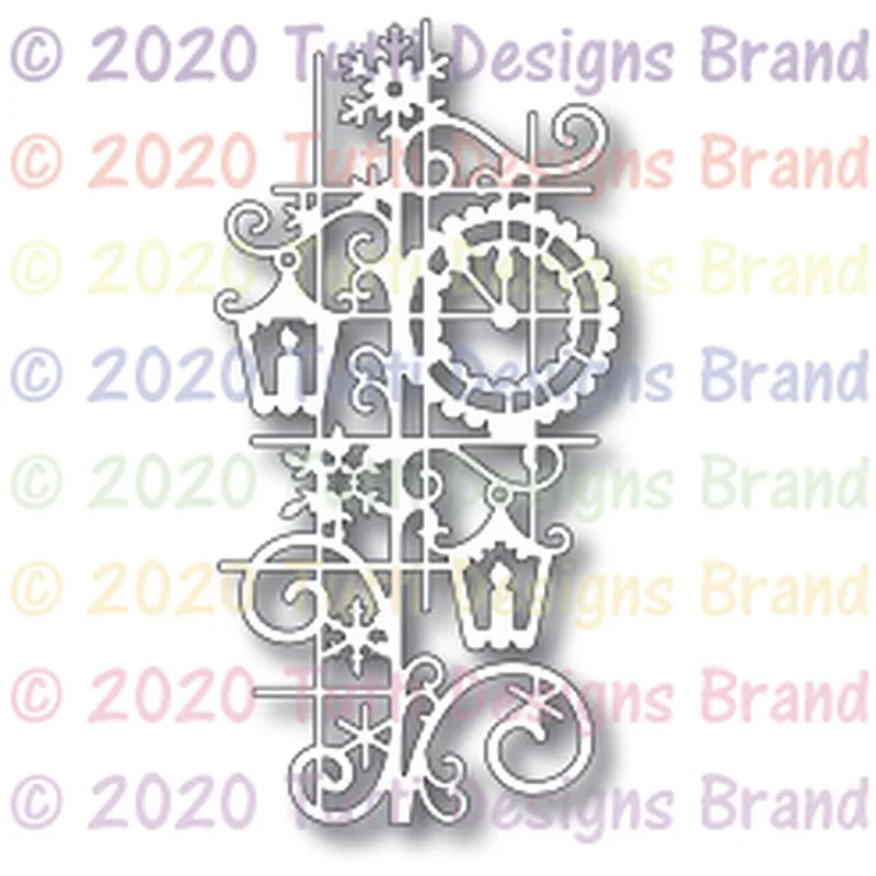 Праздничная сетка 2021 металлические Вырубные штампы для сделай сам Скрапбукинг и