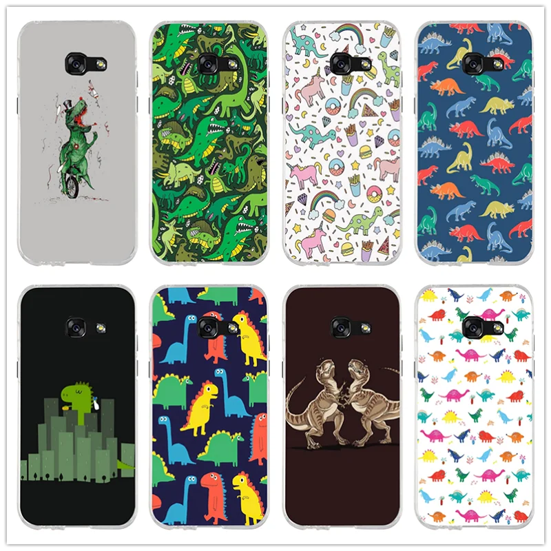 Мультяшный милый чехол для мобильного телефона с рисунком динозавров Samsung Galaxy A3 A5
