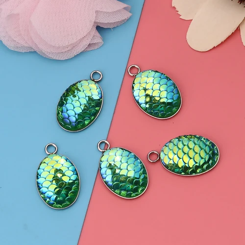 Новые горячие 304 нержавеющая сталь и Русалка из смолы рыбы Дракон весы амулеты