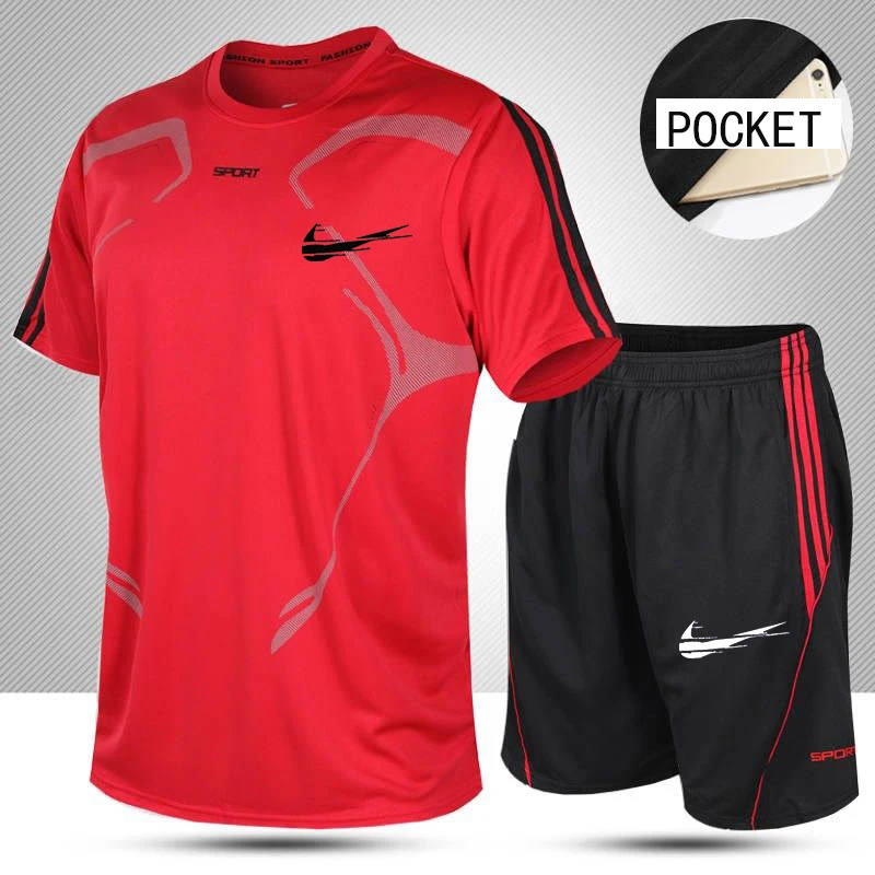 

2021 Summer Brand Men's Clothing Male Sets Jogging Gym Sportswear Suit For Fitness Training Suit Men's Sport Suit Oversized M-5X