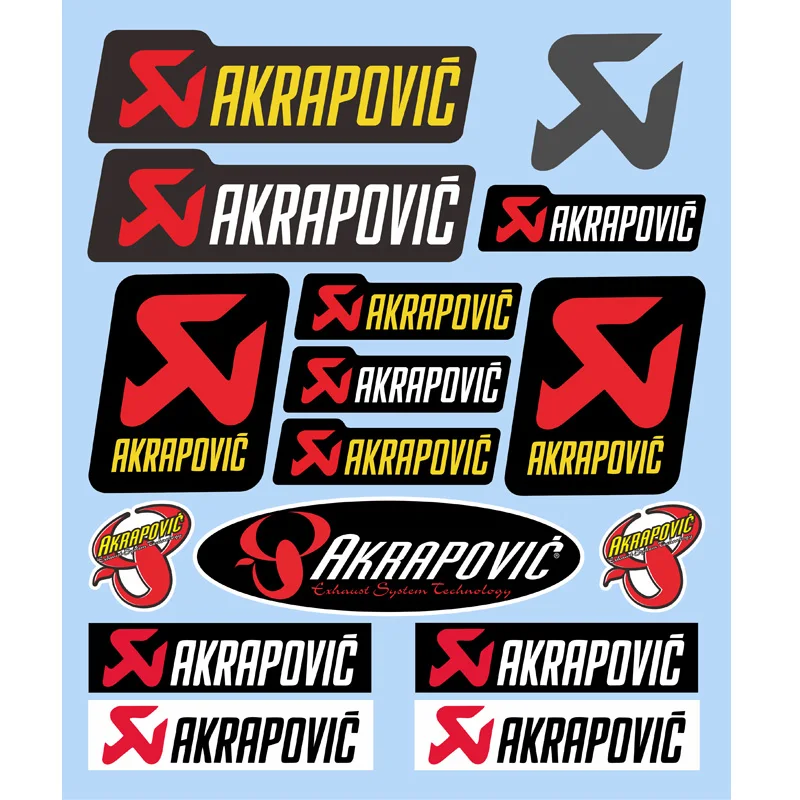 Мотоциклетные наклейки с логотипом Akrapovic Водонепроницаемые Светоотражающие