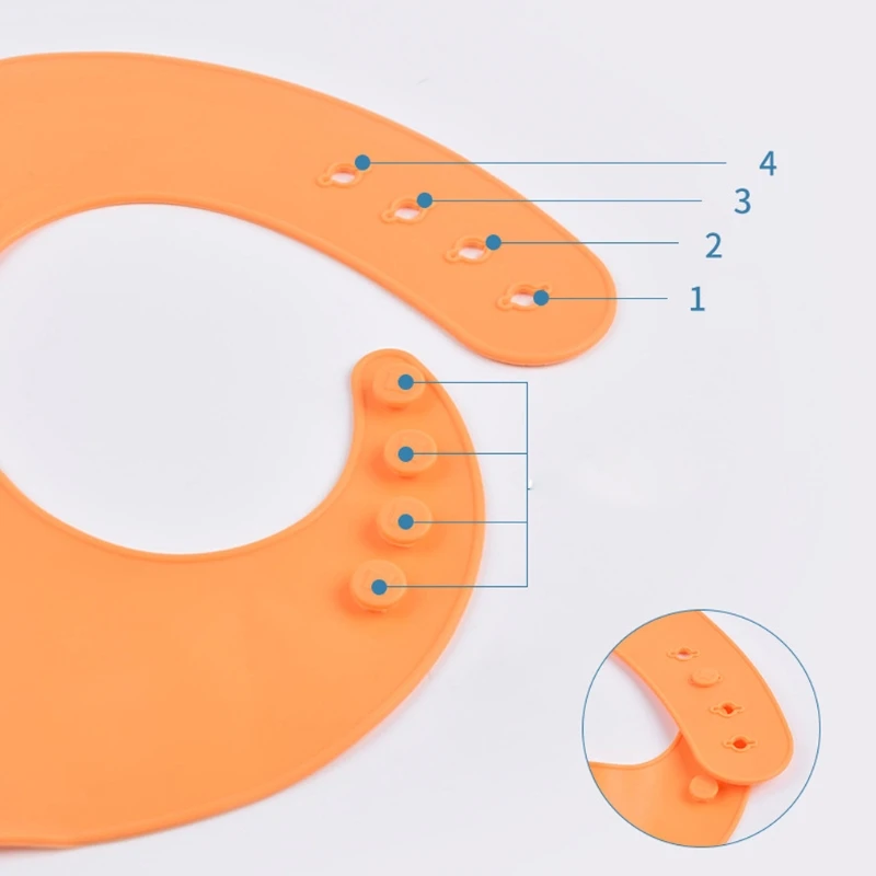 

Fashionable Silicone Baby Bib Waterproof Solid Infant Bandana Bibs Newborn Feeding Burp Cloth Drooling Scarf G99C