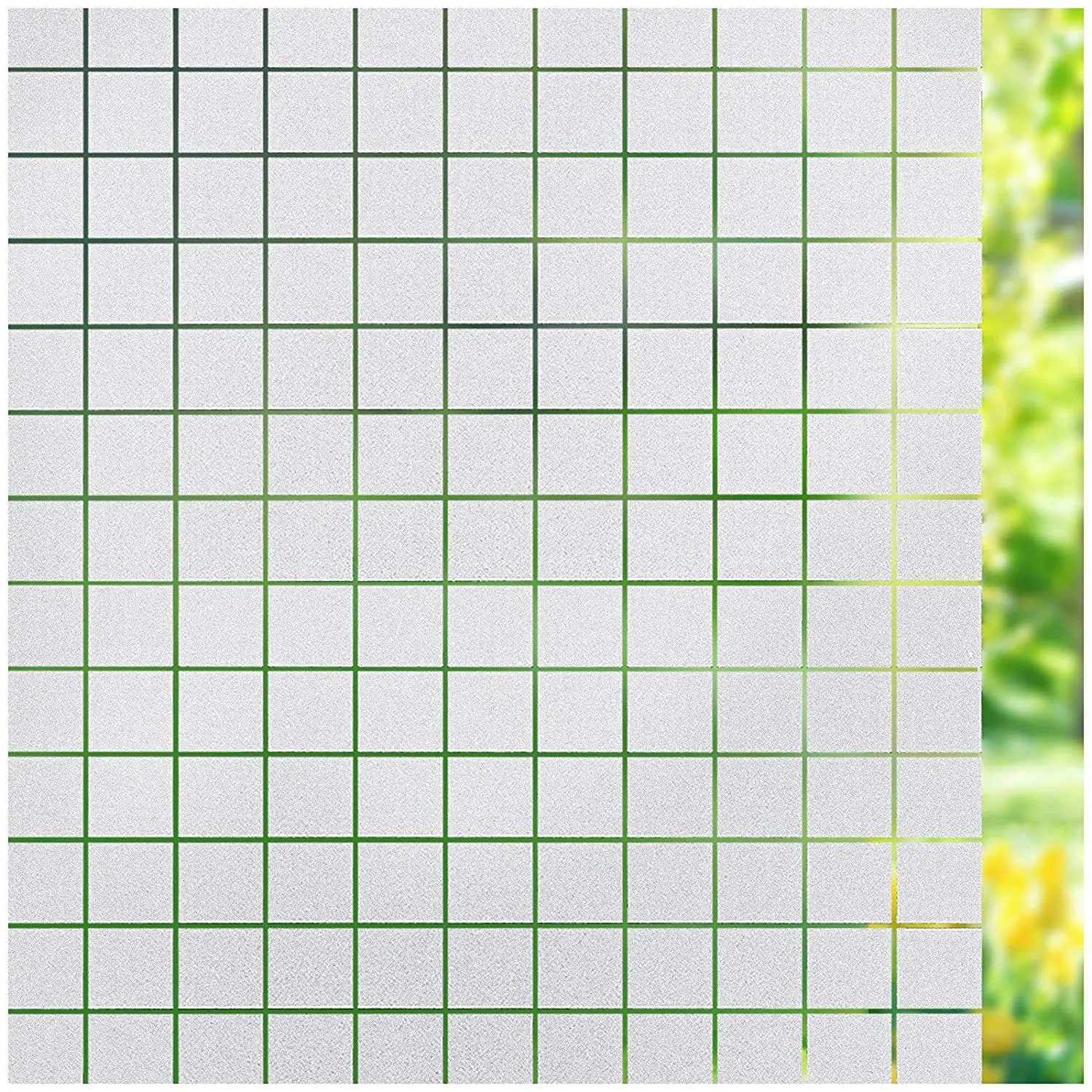 

LUCKKYJ Privacy Window Film Frosted Window Covering Non Adhesive Window Stickers Glass Door Film UV Blocking for Home Office