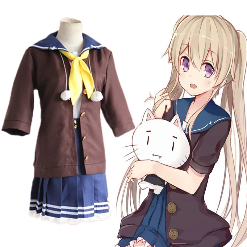 Аниме Aokana Four Rhythm Across The Blue маскарадные костюмы Mashiro Arisaka Cospay Костюм Униформа Ao No Kanata