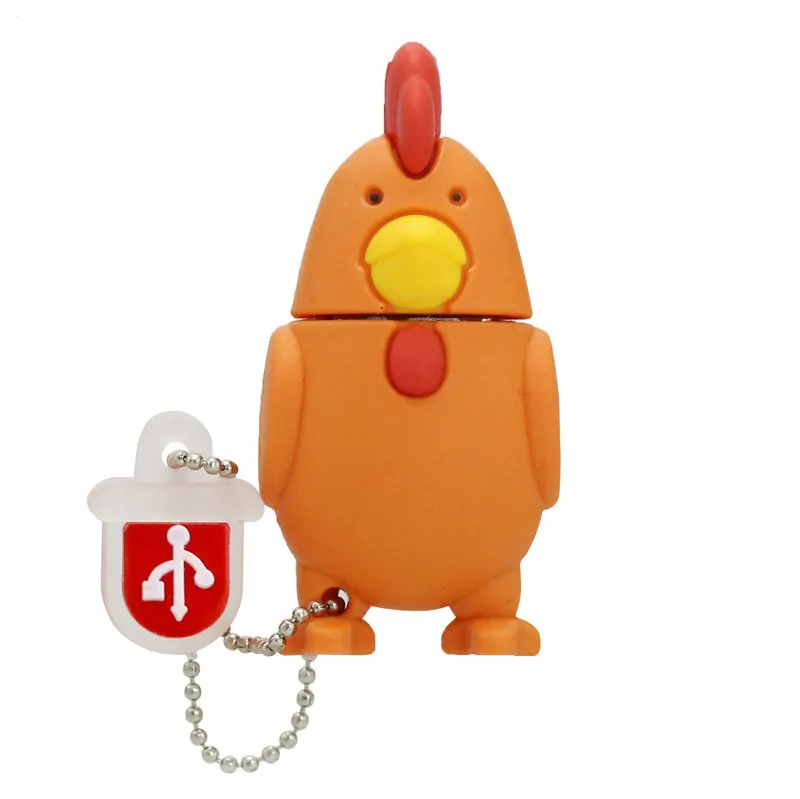Chicken Милый Китайский Зодиак Usb флеш-накопитель 4GB 8GB Memoria Usb 16GB флеш-накопитель 32GB милые животные Свинья обезьяна флеш-накопитель 128GB флэш-диск - Цвет: Chicken