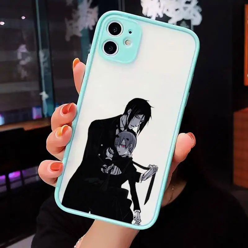 

Black Butler Japan anime Phone Case matte transparent For iphone 7 8 11 12 plus mini x xs xr pro max cover