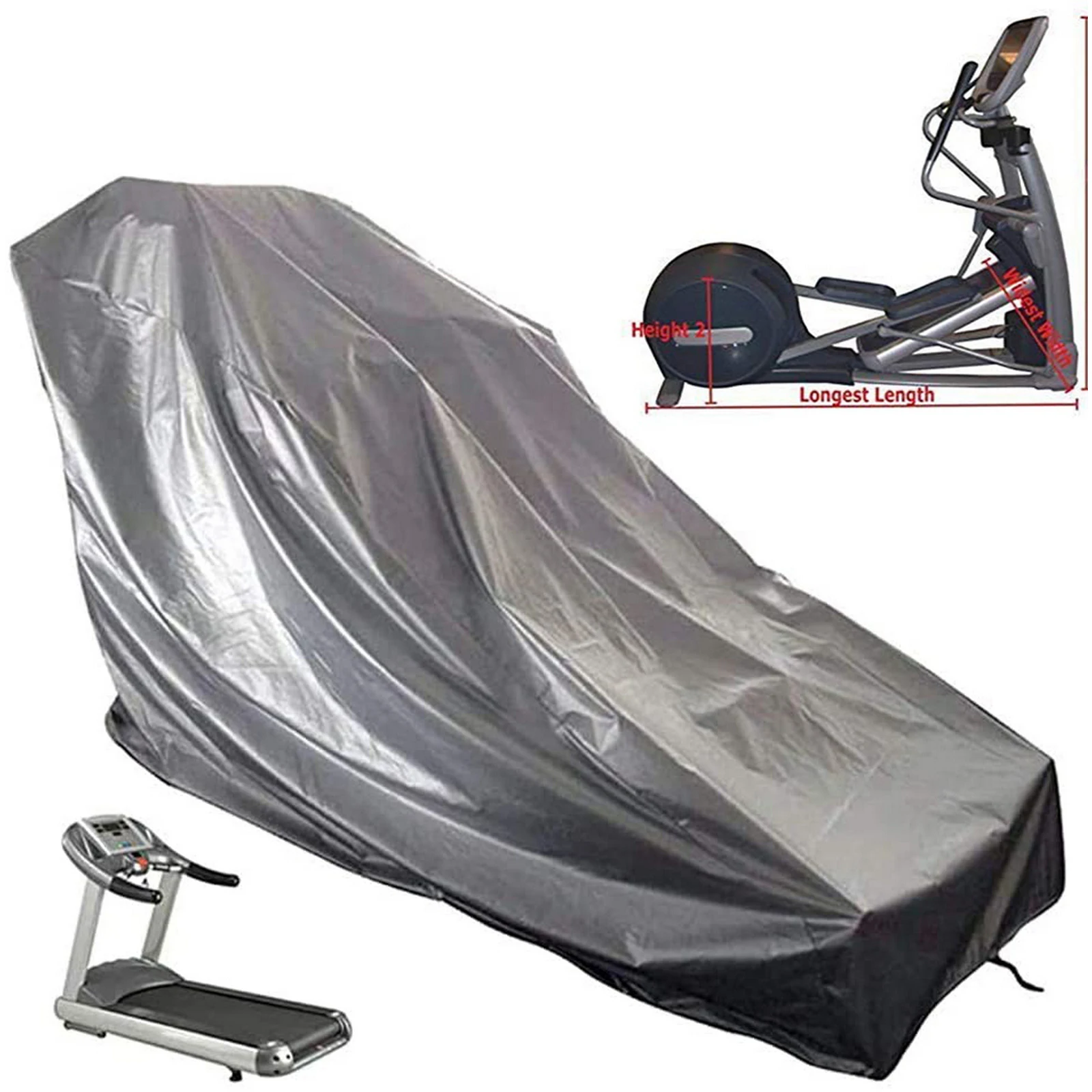 

Spinning Bike Dustproof Rainproof Cover For Outdoor Treadmill 210/420D Silver Gray Oxford Cloth Waterproof Protection Cover