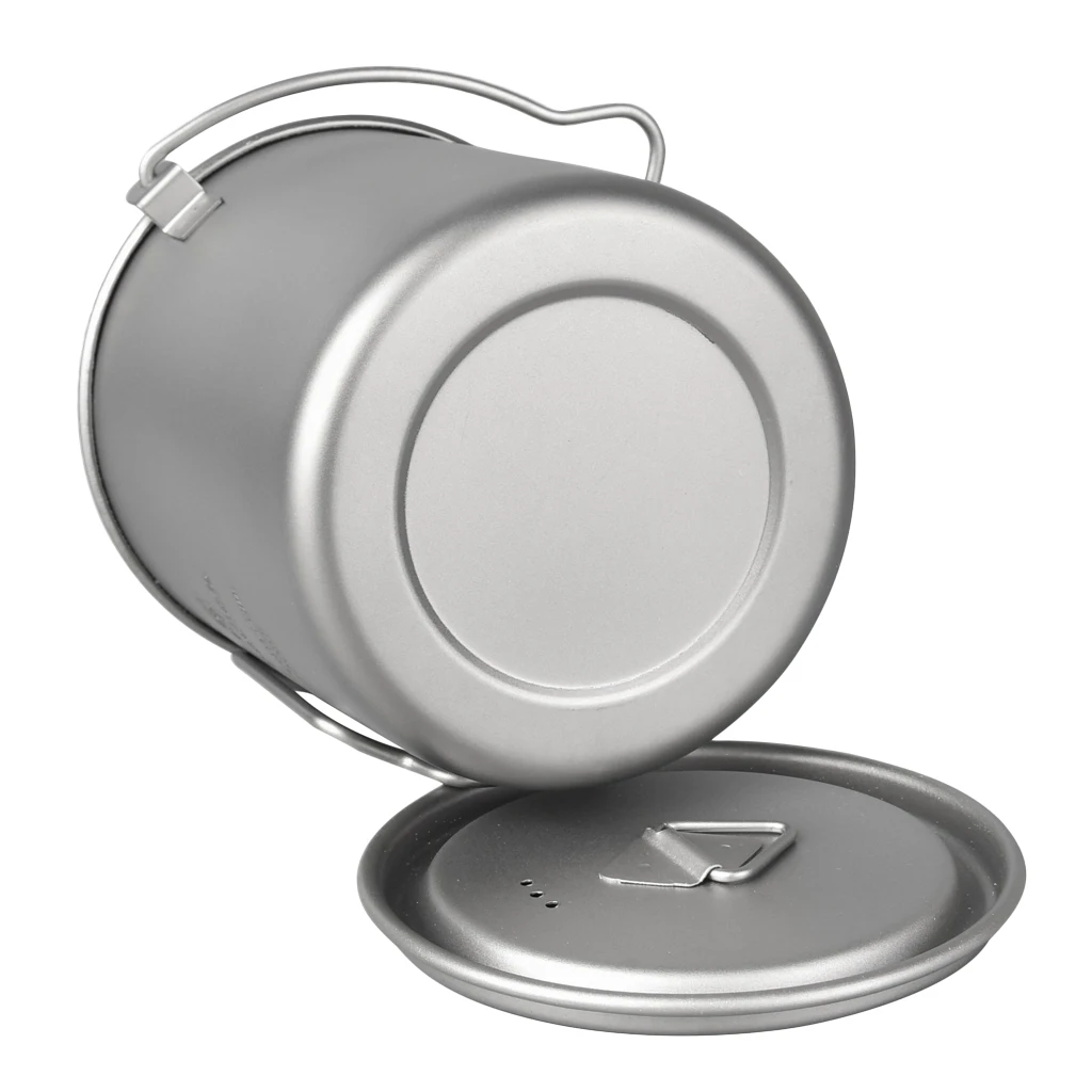 

Prettyia 750 мл портативный титановый горшок чашка для воды, кружка Открытый Кемпинг приготовление пищи