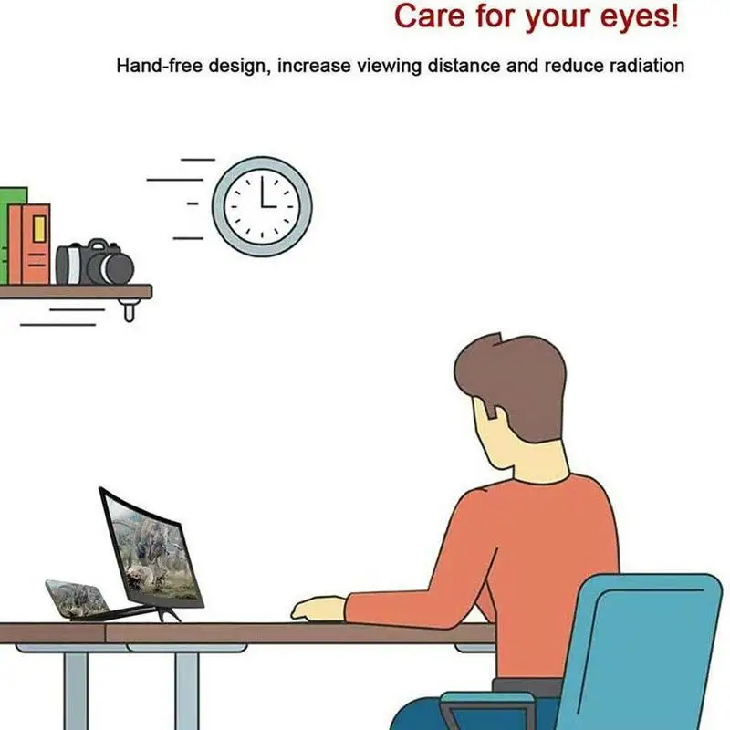 Увеличитель для экрана телефона изогнутый расширенный 12 дюймов 3D | Мобильные