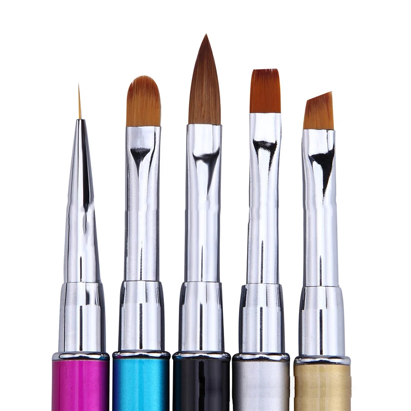 2 шт ногтей Стразы ручка набор кистей градиент рисунок Кисть Акриловая УФ гель