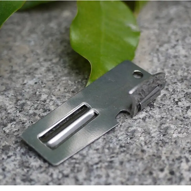 

1pcs Stainless Steel 2 In 1 EDC Pocket Multi Tool Outdoor Can Opener Fruit Multi Peeler Cutter 2\" Double Peeler