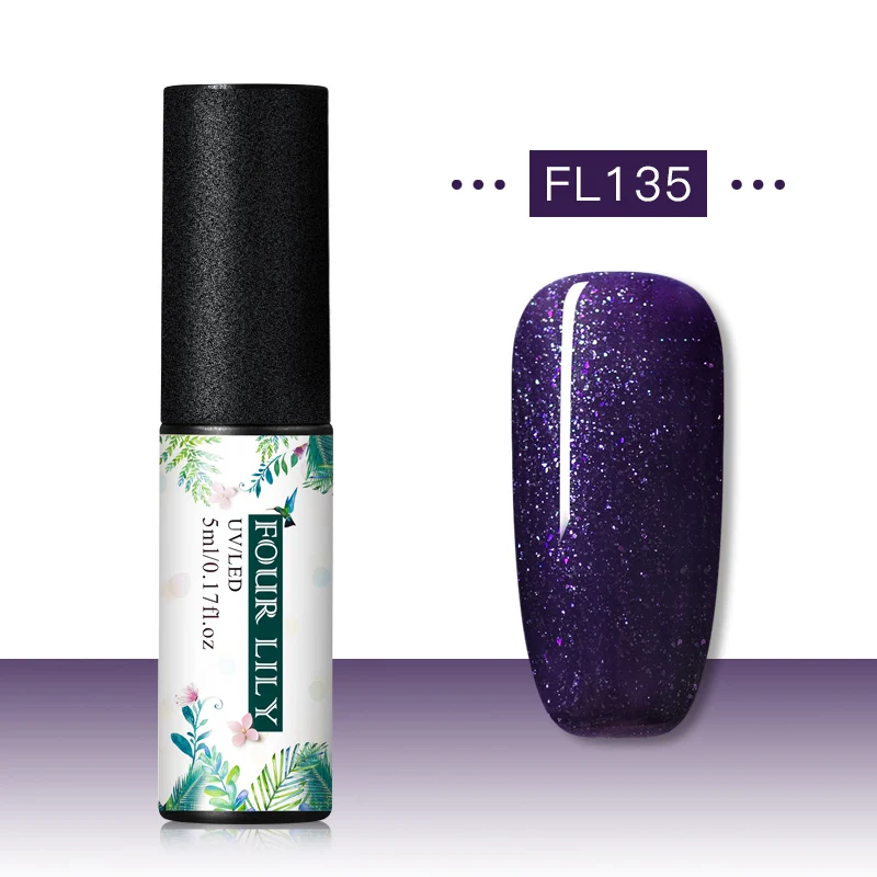 CS06909 Четыре лилии Гель-лак набор УФ Vernis Полупостоянный праймер верхнее покрытие 5 мл цветной гель для ногтей лак Nagellak Soak Off лак - Цвет: CS06909