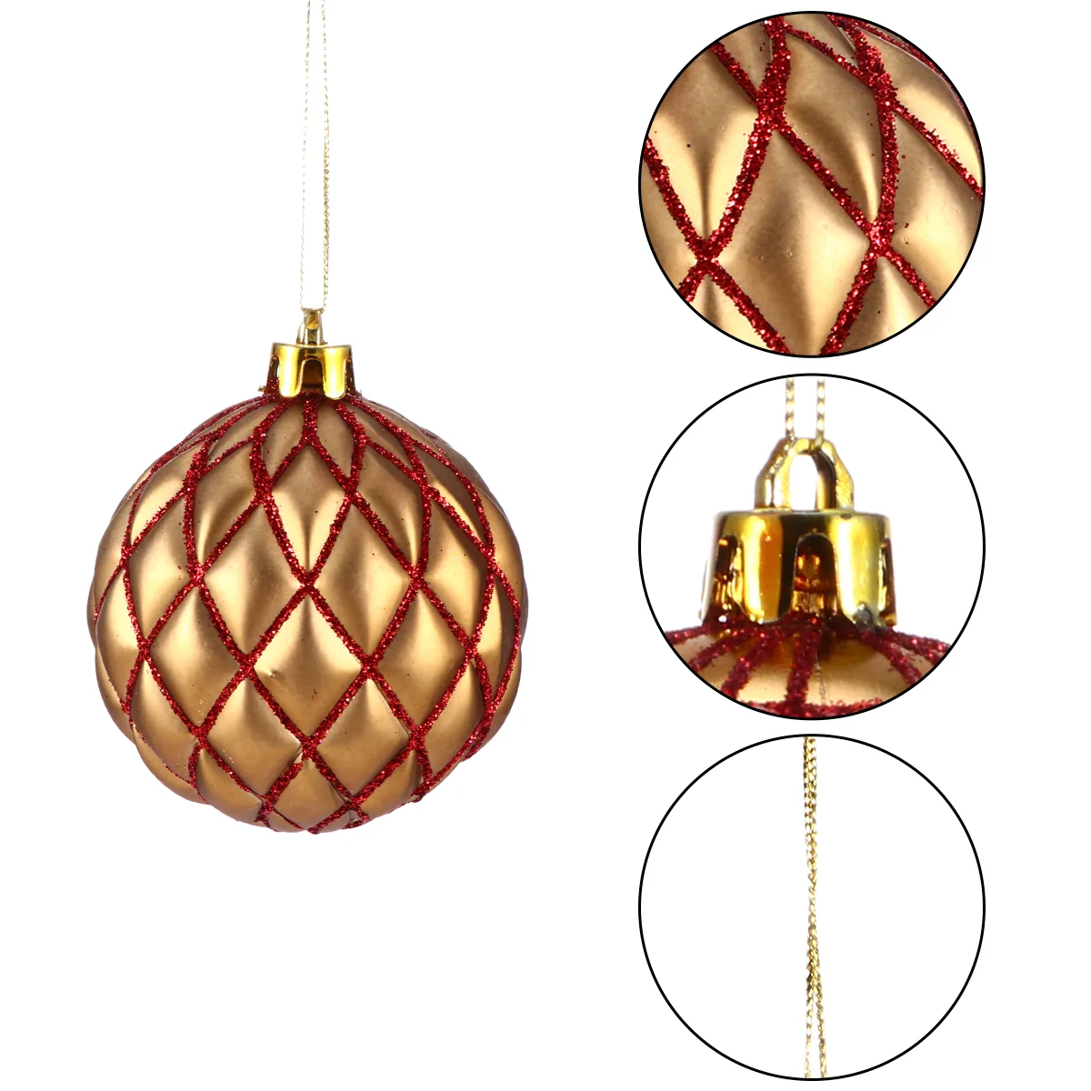 

1 Box 12pcs Plastic Christmas Chirstmas Decorations Hanging Ornaments