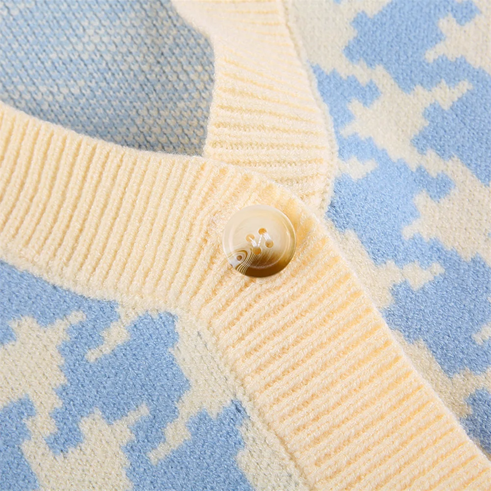 Женский кардиган Новое поступление 2021 трикотажный свитер с принтом гусиная