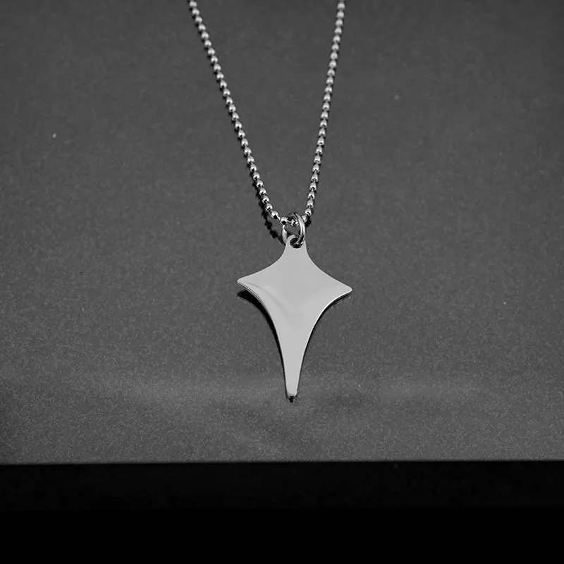 Высокое качество Титановая сталь звезда ниспадающее ожерелье на шею для женщин