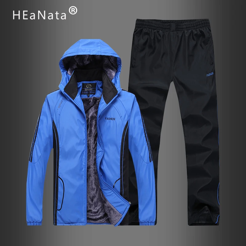 Флисовый спортивный костюм мужской повседневный комплект новая модная