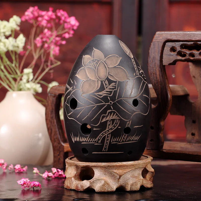 

Ocarina черная глина Xun с 8 отверстиями, музыкальный инструмент для детей, подарок для начинающих #20/1