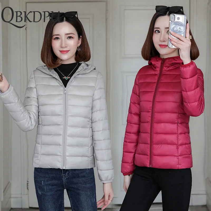 Зима плюс размер 4XL женские повседневные куртки 2019 Новые короткие ультра легкие