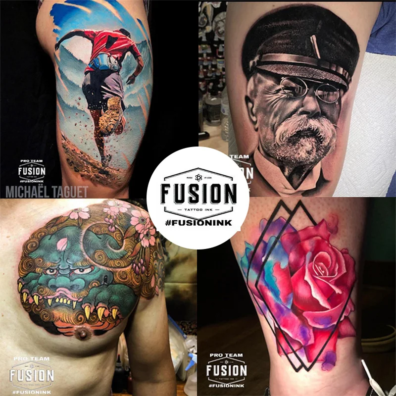 

Fusion 16 color tattoo ink set pigment permanent tattoo ink tattoo supplies 30ml