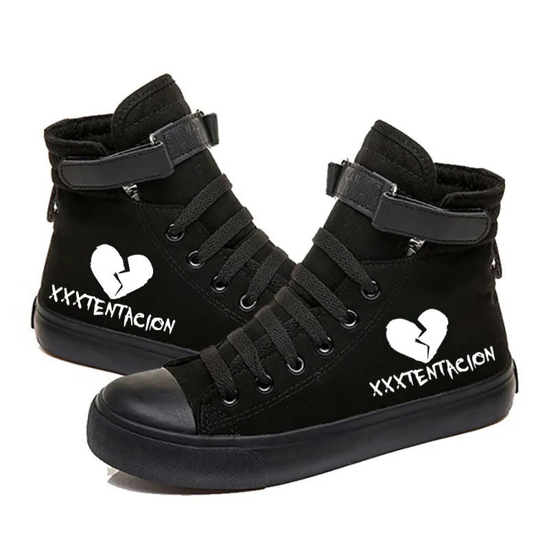 

2021 модная обувь Rapper XXXtentacion с принтом высокие холщовые туфли удобные кроссовки