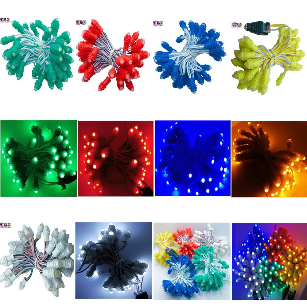 

500pcs/ lot Single Color Led String Modules Lights DC12V Waterproof Led Point Light Lamp For Led Display Advertisement Light box