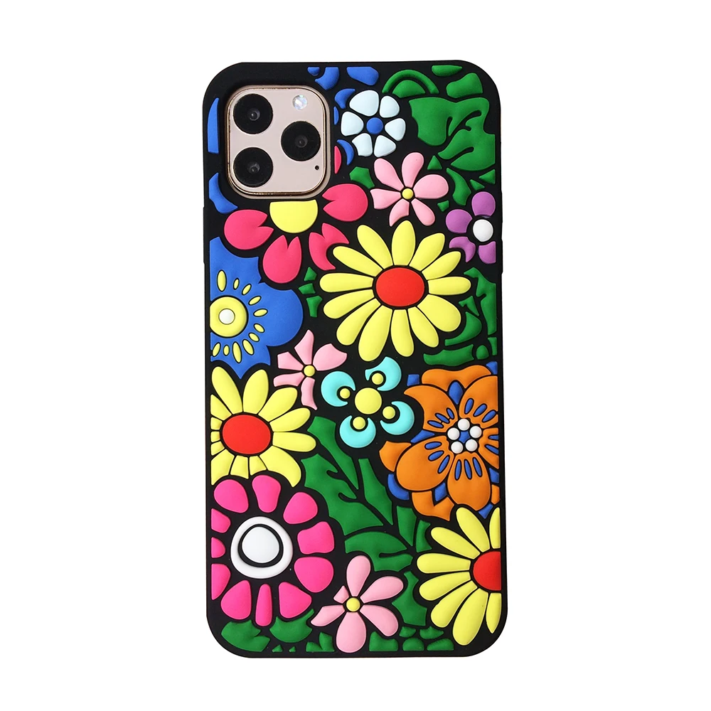 For iPhone 6 7 8 11 12 Pro XR XS Max Plus Mini SE2020 3D Cartoon Animal Soft Silicon Case Phone Back Cover Skin Shell Shockproof