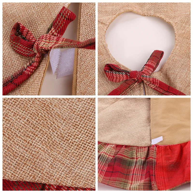 48 дюймов Большой размер Рождественская елка юбка решетки дизайн фартук