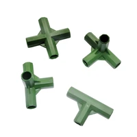 60pcs 11mm inner diameter gardening plant stakes plastic edging corner connection accessories greenhouse plant frame connectors