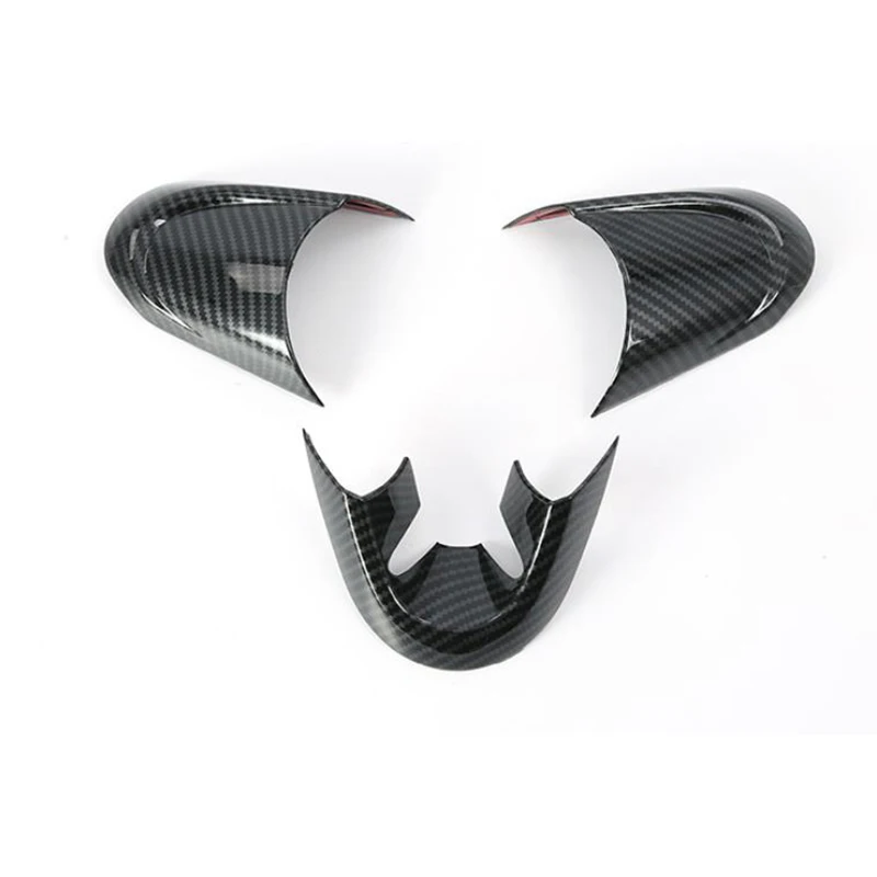 

3Pcs for Mini Cooper 2018+ Car Carbon Fiber Style Steering Wheel Button Cover Trim Decoration Sticker Accessories