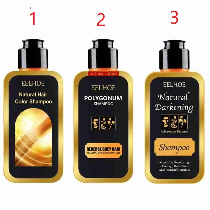 

100ml Polygonum Hair Color Shampoo Hair Darkening Natural Fast Hair Dye For Covering Gray Whitening Hair Nourishing Shampoo
