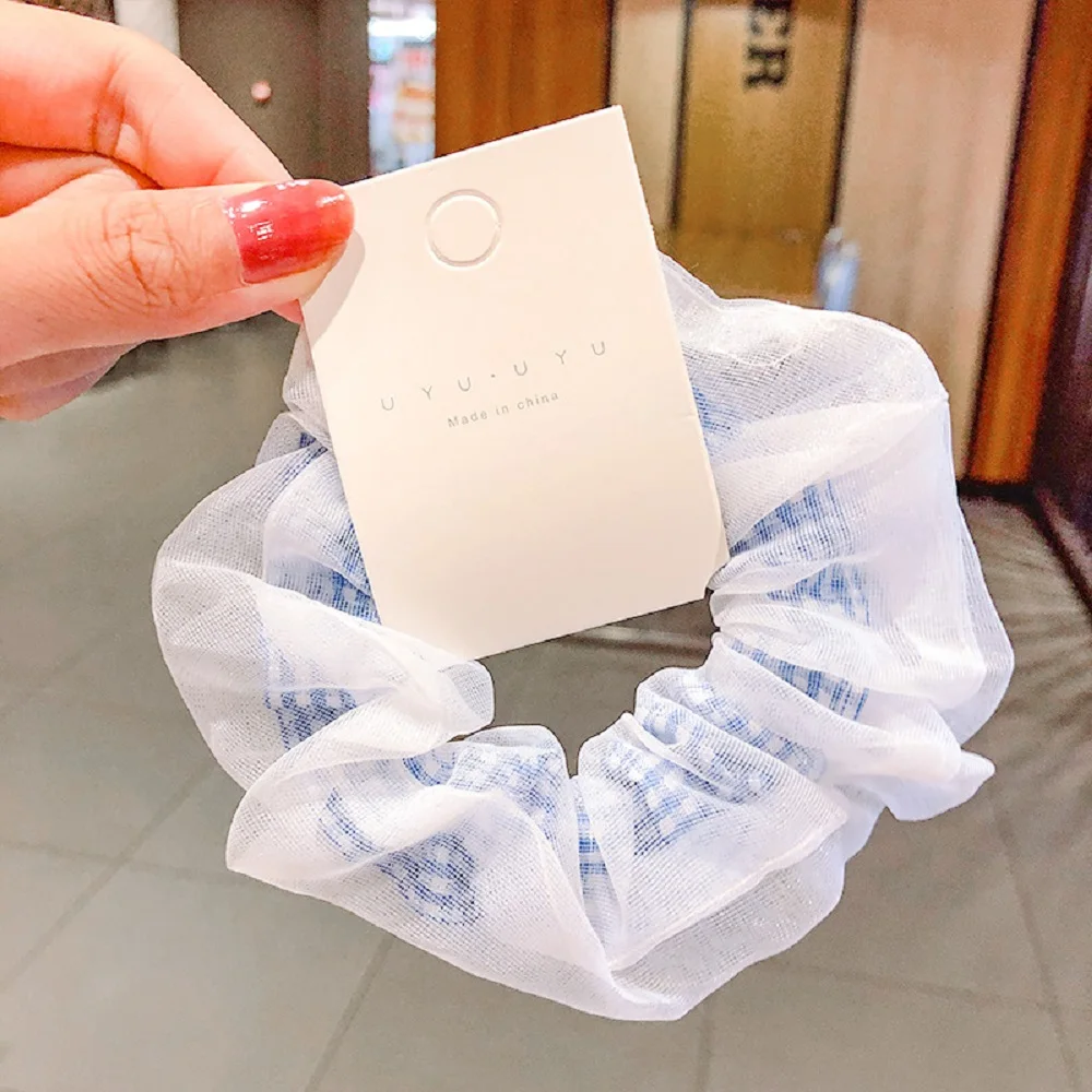 

Girl Hair Rope Stripes Hair Scrunchy Ponytail Holder Hair Ties Gum Elastic Hair Bands Chiffon Rubber Bands Hair Accessories
