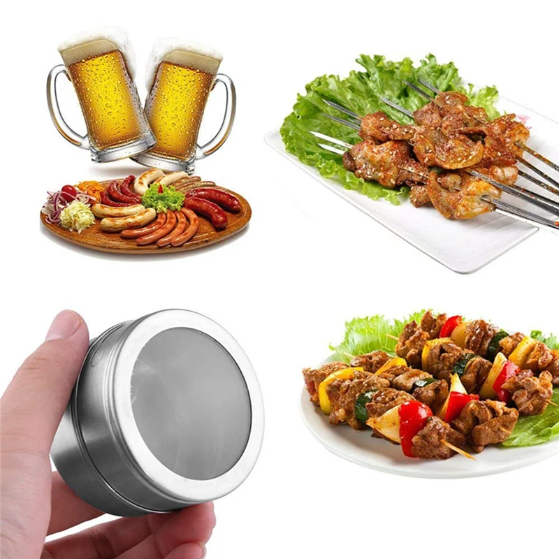 

Magnetic Spice Tins Seasoning Shakers Rack Stainless Steel Jar Set Pepper Sprays Sauce Pots Kitchen Spice Storage Containers
