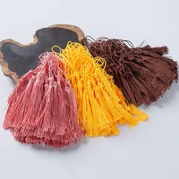 30 50pcs 8cm small tassel earrings silk brush earring charms pendant for diy keychain bookmark jewelry making components gift