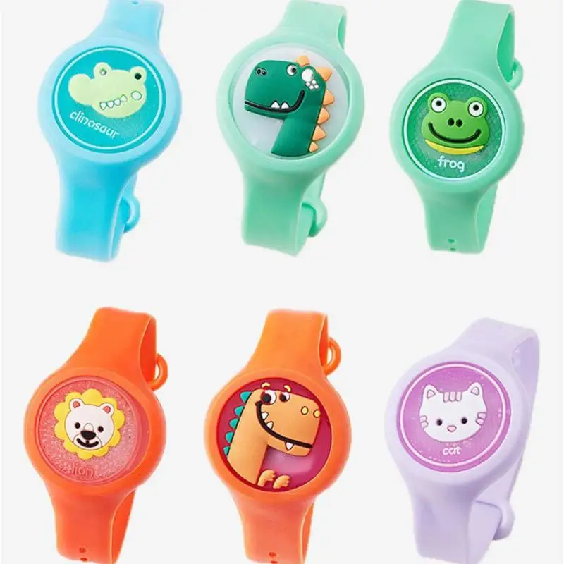 

1PCS Safe Silicone Mosquito Repellent Children Watch Cartoon Luminous Wearable Mosquito Repeller Bracelet Long-last Protection