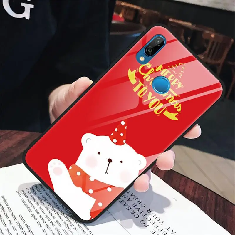 Счастливого Рождества модный Рождественский чехол с лосем для huawei P30 P20 Pro Lite P20 Lite mate 30 20X10 9 Pro Lite чехлы с закаленным стеклом