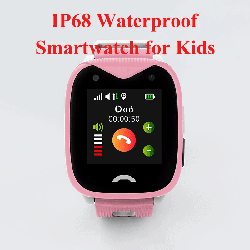 Детские Смарт часы IP68 Водонепроницаемые GPS SOS телефон WIFI позиционирование