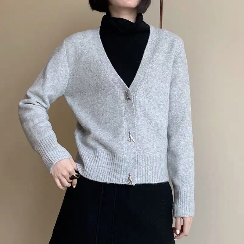 Женские свитера скандинавский нишевый бренд другая история Осень Новый кардиган
