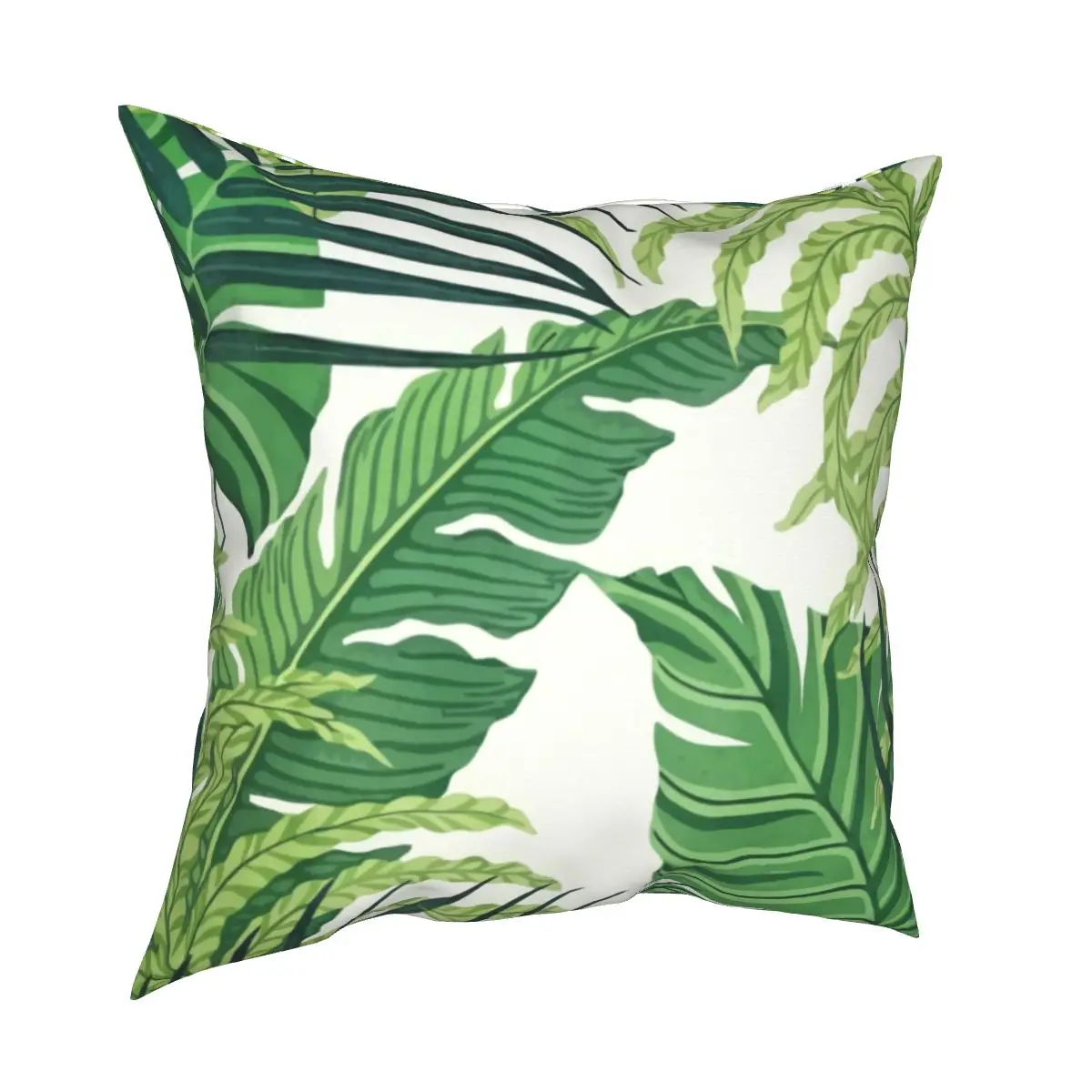 

Green Tropical Leaves Pillowcases Sofa Palm Monstera Jungle Banana Plants Cushion Cover Home Decoration Pillowcase 40*40